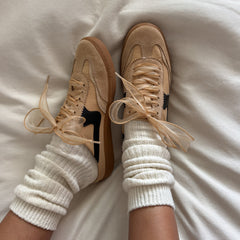 NOTICE SLIDE SNEAKERS TAN MULTI SUEDE