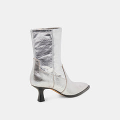 ARYA BOOTS SILVER DISTRESSED LEATHER