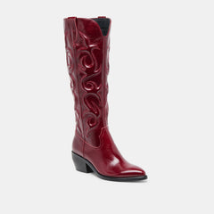 MIRLA BOOTS OXBLOOD LEATHER