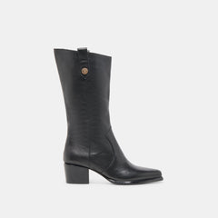 VERN WIDE CALF BOOTS BLACK LEATHER