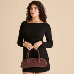 BORACAY SHOULDER BAG CHOCOLATE SUEDE