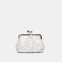 KENDALL CLUTCH WHITE SEQUIN