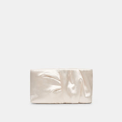 ROZEY CLUTCH WHITE SATIN