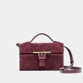 ZANNONE CROSSBODY BURGUNDY SUEDE