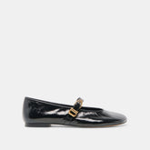 ALIZZA BALLET FLATS MIDNIGHT CRINKLE PATENT