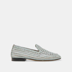 ARMOND FLATS SKY BLUE WOVEN LEATHER