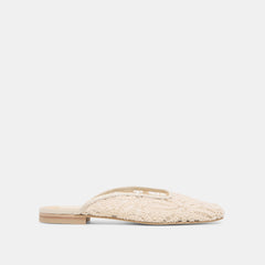 AUBRIE FLATS IVORY MACRAME MESH