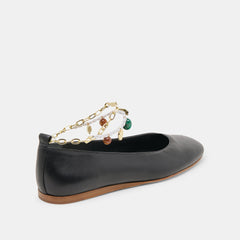 BAIDEN BALLET FLATS BLACK LEATHER