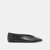 BRAIDY BALLET FLATS BLACK LEATHER