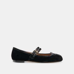 GIBSEN BALLET FLATS NERO VELVET