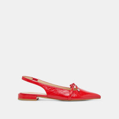 PAYGE FLATS CHILI CRINKLE PATENT
