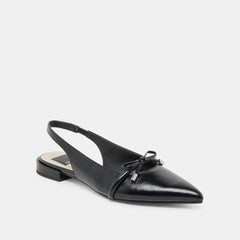 PAYGE FLATS MIDNIGHT CRINKLE PATENT