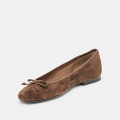 RITLA BALLET FLATS DK BROWN SUEDE