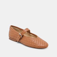 ROSLYN WOVEN BALLET FLATS SADDLE WOVEN LEATHER