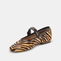 ROSLYN BALLET FLATS TIGER CALF HAIR