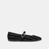 TAMEKA BALLET FLATS BLACK STRIPE MESH