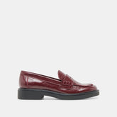 TIGGY LOAFERS OXBLOOD CRINKLE PATENT