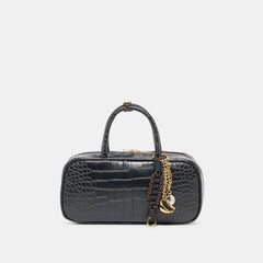 FLYN HANDBAG BLACK CROCO STELLA