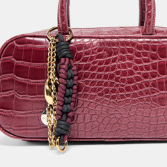 FLYN HANDBAG BURGUNDY CROCO STELLA