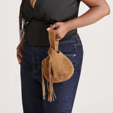 ZURY HANDBAG CAMEL SUEDE