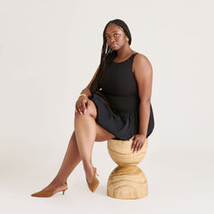 ALENNA HEELS LT BROWN SUEDE