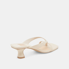 BREVEL HEELS BONE LEATHER