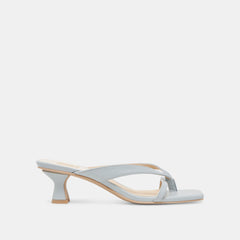 BREVEL WIDE HEELS LIGHT BLUE LEATHER