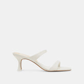 GENORA WIDE HEELS WHITE LEATHER