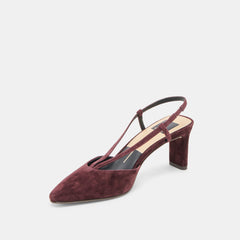 GINAY HEELS MULBERRY SUEDE