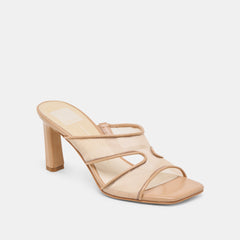 GITEL WIDE HEELS LIGHT TAN MESH