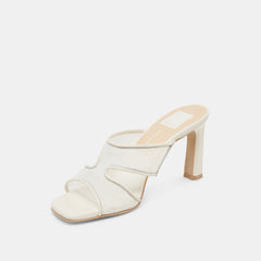 GITEL HEELS OFF WHITE MESH