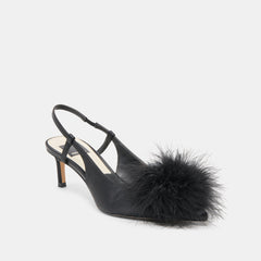 KAMY HEELS ONYX SATIN