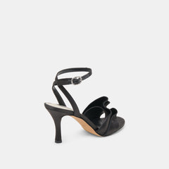 LUNETE HEELS ONYX SATIN