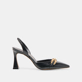 MALIK HEELS MIDNIGHT CRINKLE PATENT