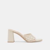 MARGOE HEELS CREME WOVEN STELLA
