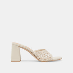 MARGOE HEELS CREME WOVEN STELLA