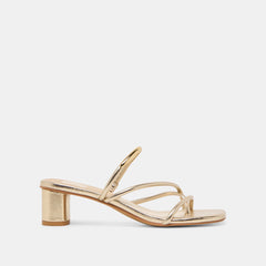 NAIRA HEELS GOLD METALLIC STELLA