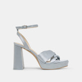 PARLO HEELS LIGHT BLUE SATIN