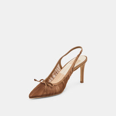 YELA HEELS MID BROWN TULLE