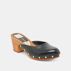 CAMYN HEELS BLACK LEATHER