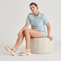 LATICE SANDALS OATMEAL KNIT