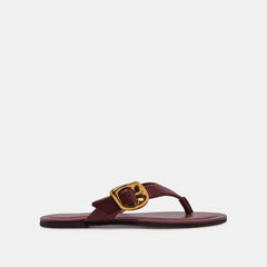 ROSSA SANDALS BURGUNDY LEATHER