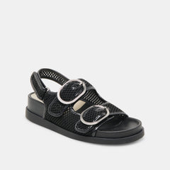 STARLA MESH SANDALS BLACK WOVEN MESH
