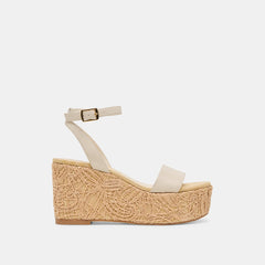TALISA WEDGES IVORY LEATHER