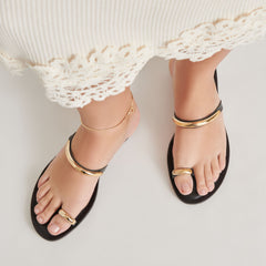 WINK SANDALS BLACK LEATHER
