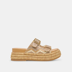 WIXIE SANDALS GOLD MULTI BEADS