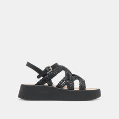 GATSBY SANDALS BLACK LEATHER