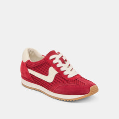 B.NTCD MESH SNEAKERS CRIMSON WOVEN MESH