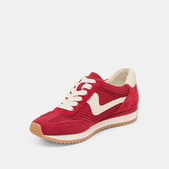 B.NTCD MESH SNEAKERS CRIMSON WOVEN MESH