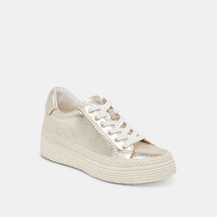 LENNIX SNEAKERS LIGHT GOLD METALLIC LEATHER